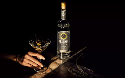 Bottle of Beluga Gold Line Vodka