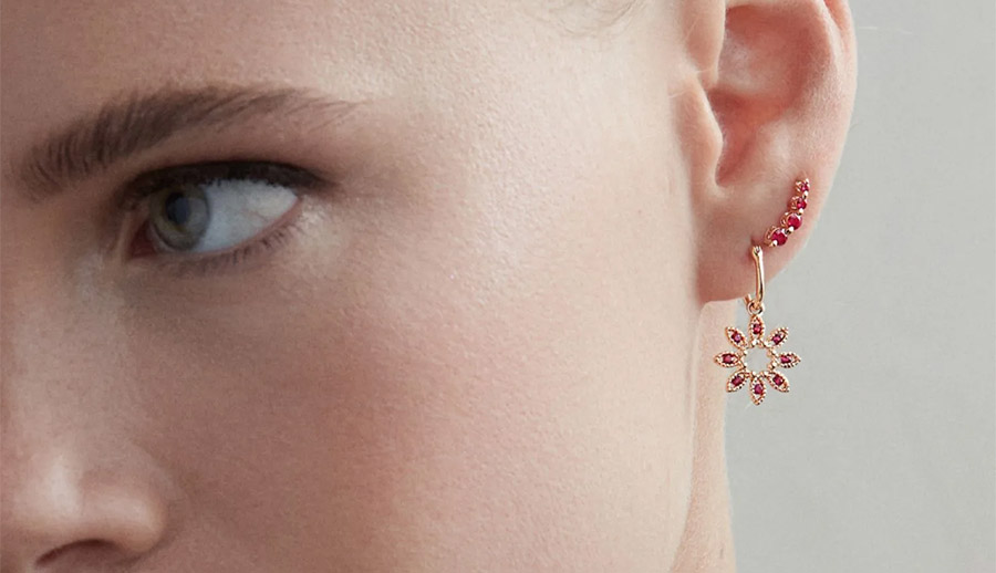 Pair Of Ruby Earrings Worth £675
