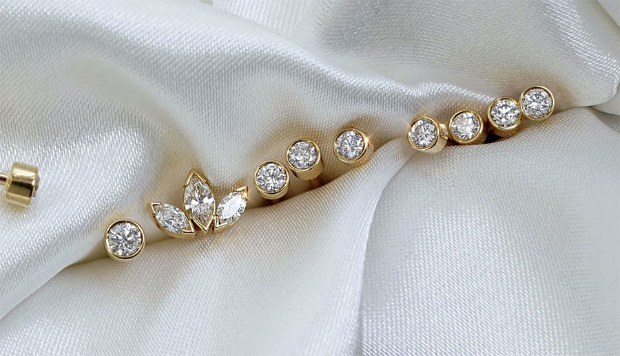 White Gold Diamond Earrings