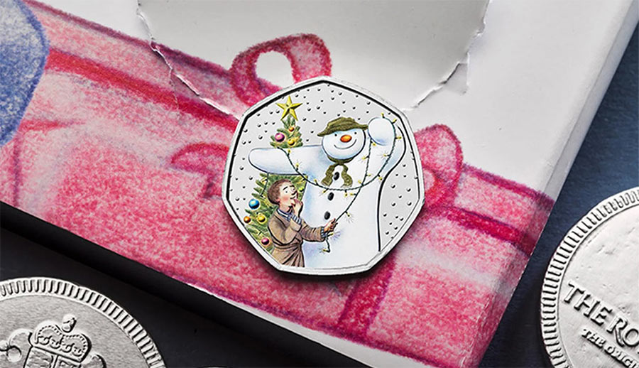 The Snowman Lights Up Christmas Colour Coin