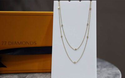 £1,500 18k-Gold 77 Diamonds Necklace