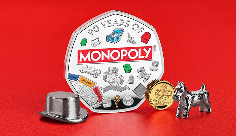 Ninety Years of MONOPOLY Colour Coin