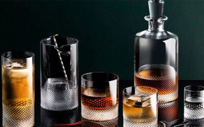 Diamond Cut Crystal Glass Set