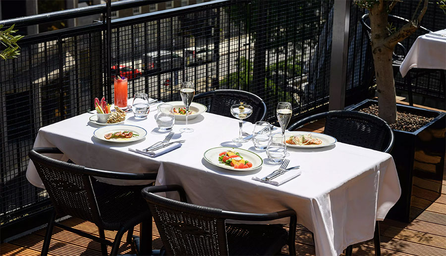 Meal at the Fifth Floor Terrace at Harvey Nichols
